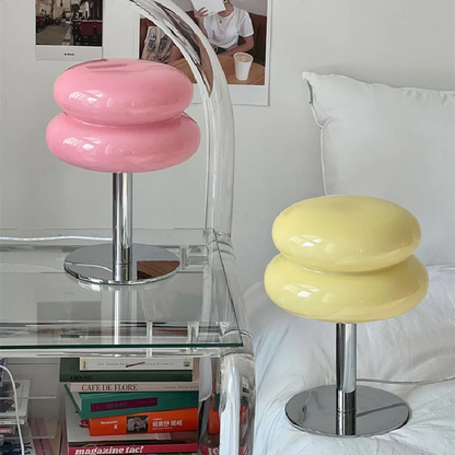 Italian designer table lamp made of glass